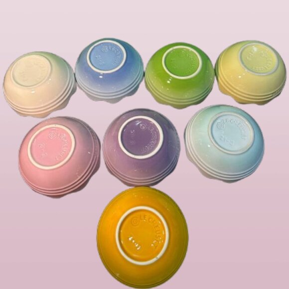 le creuset set of 8 pastel frill bowls open to offers - Picture 2 of 3